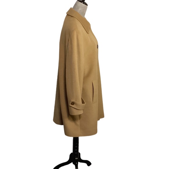 Coat Knee Length Wool Classic Camel Timeless Preppy Neutral Luxury Women’s SZ 16 - Picture 3 of 11